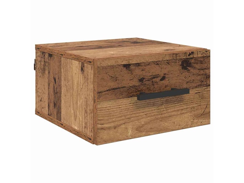 Table de chevet chambre 35x35x20cm bois d'ingénierie bois ancien shl9634 - Conforama A
