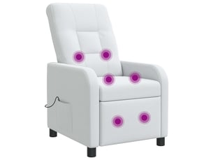 Fauteuil convertible VIDAXL  Tissu blanc