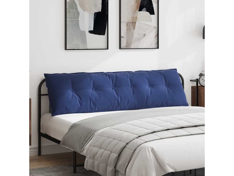  Coussin de dos, coussin de dossier bleu police 180 x 50 cm tissu en velours côtelé cf54564  - Conforama B