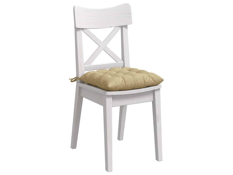  Lot de 4 coussins de siège, coussins décoratifs tissu en velours côtelé vert gris cf60000  - Conforama C