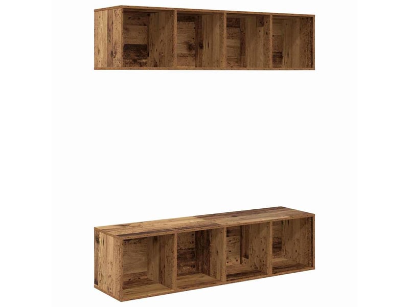  Ensemble meuble tv - banc tv - meuble de rangement 2 pcs bois ancien bois d'ingénierie  - Conforama A