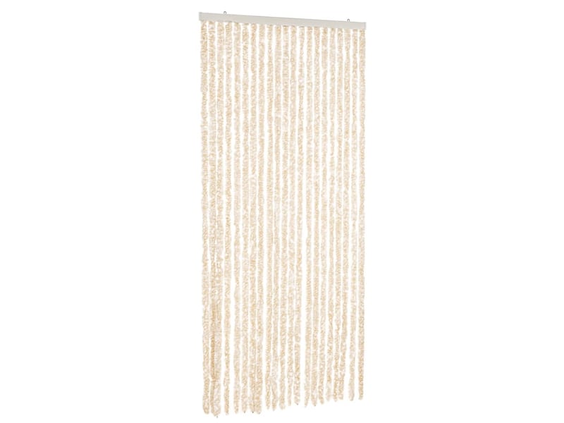  Rideau anti-mouches, moustiquaire beige et blanc 90x220 cm chenille cf43496  - Conforama A