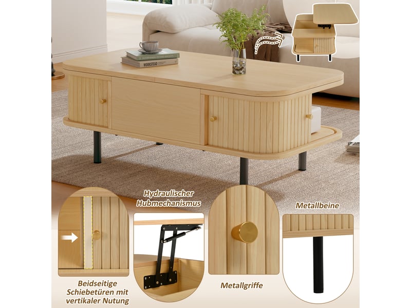  Table basse relevable 101 x 51 cm en mdf  - Conforama E