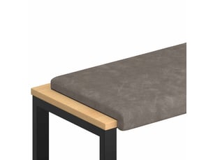 Coussin de banc, coussin d'assise, coussin de canapé simili cuir gris profondeur 35 cm cf52913