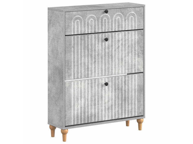  Meuble à chaussure, cabinet à chaussures alkmaar 78x24x103 cm bois d'ingénierie shl6319  - Conforama A