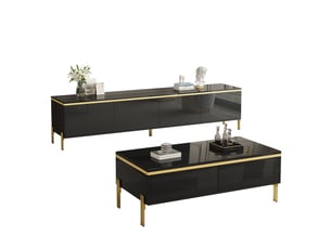 Meuble tv coloris noir 170 cm   