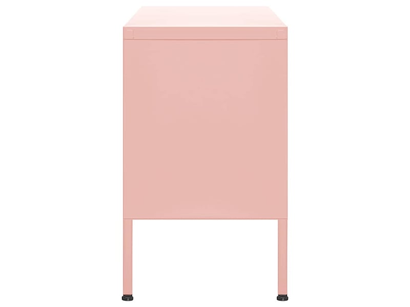  Meuble tv - banc tv - meuble de rangement rose 105x35x50 cm acier  - Conforama D