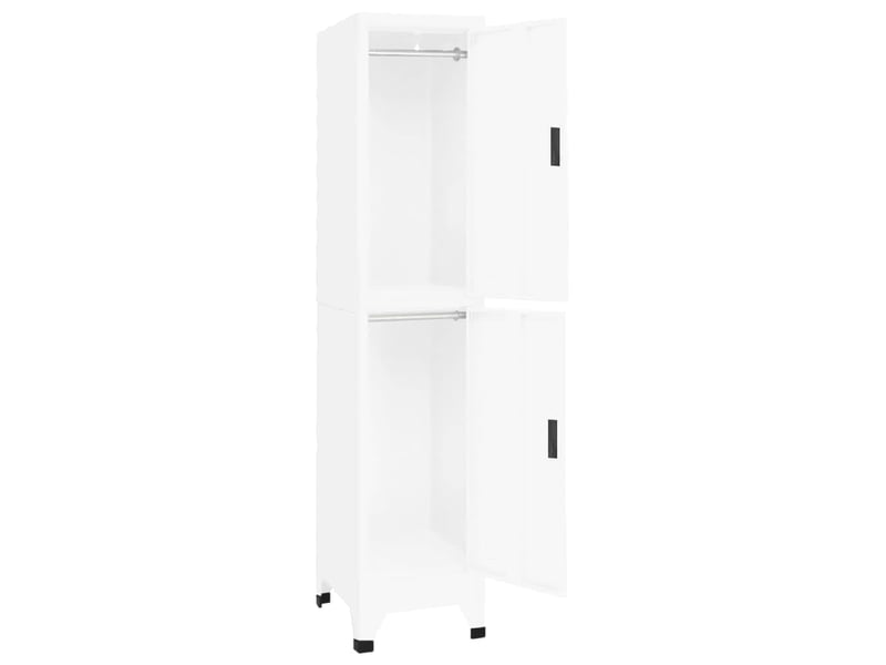  Armoire à casier, rangement de bureau blanc 38x45x180 cm acier shl5437  - Conforama C