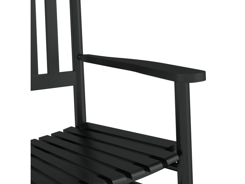  Fauteuil à bascule d'allaitement rembourré relax pour salon avec siège incurvé en bois noir dec028856  - Conforama E