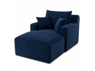 Canapé-chaise longue velours côtelé – canapé-lit confortable, fauteuil relax, sans montage, salonbureauappartement