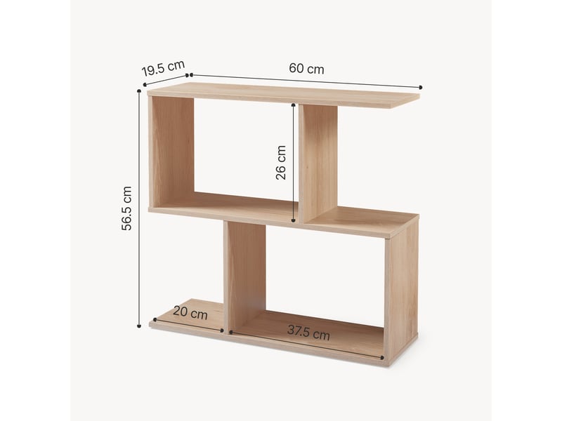 Table d'appoint koxjö 57 x 60 x 20 cm effet chêne [en.casa] Koxjö - Conforama E