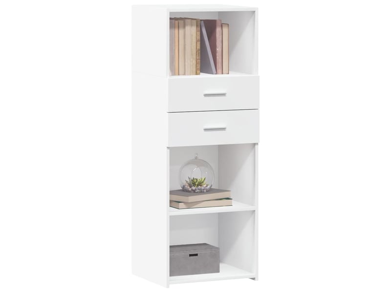  Buffet haut - bahut - meuble de rangement blanc 45x42,5x124 cm bois d'ingénierie  - Conforama C