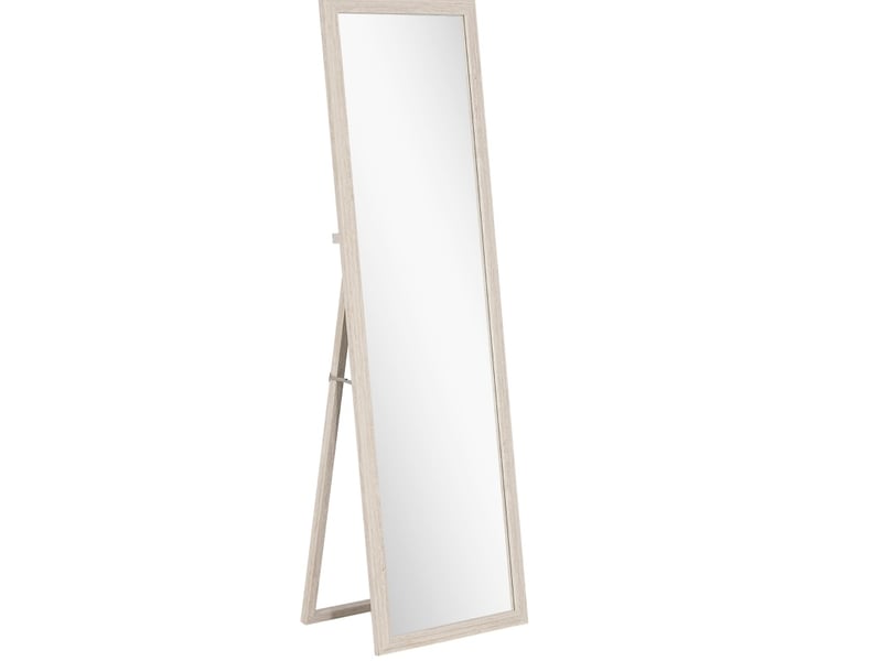  Miroir sur pied 50x160 cm rectangulaire avec cadre blanc  - Conforama A