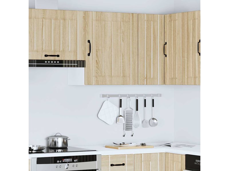  Meuble de rangement, armoire murale de cuisine lucca chêne sonoma bois ingénierie shl9120  - Conforama C