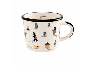 Mug en céramique, station de ski, noir, 320 ml