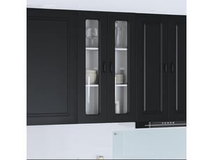 Meuble mural de cuisine | armoire de cuisine noir 60x31x100cm shl1659