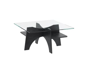 Table basse carré(e) coloris noir MEUBLIV - 80 cmx80 cm