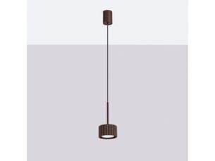 Suspension aura 1 brun gx53 aluminium minimaliste 125x10x10cm