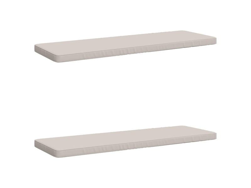  Lot de 2 coussins de banc, coussins d'assise vught 100 % polyester blanc cf57815  - Conforama A