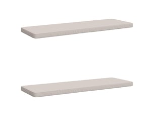 Lot de 2 coussins de banc, coussins d'assise vught 100 % polyester blanc cf57815
