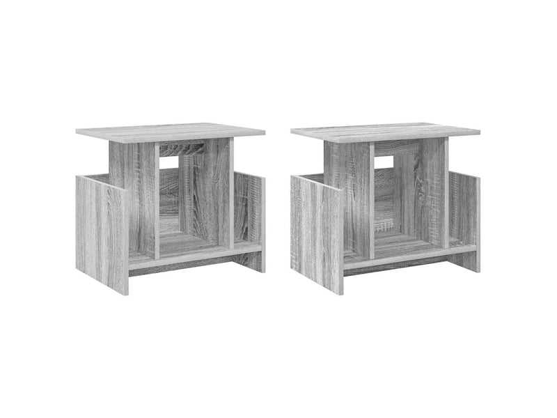  Meuble tv - banc tv - meuble de rangement 2 pcs gris sonoma bois d'ingénierie  - Conforama A
