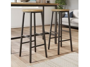 tabouret de bar <strong>HAUSS SPOLE</strong> - noir hauteur d'assise 70 cm vendu Par paire