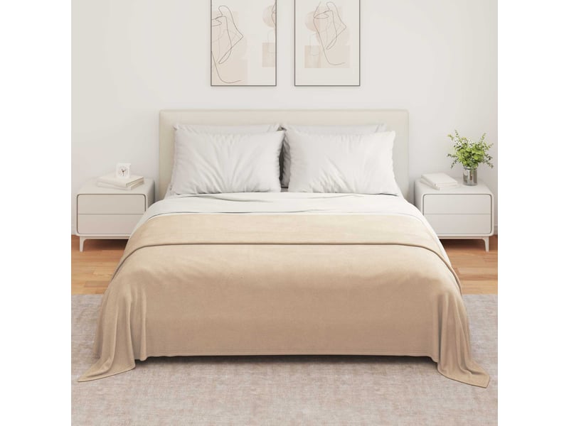  Plaid canapé camel 280x210 cm 0.8 kg polaire  - Conforama C