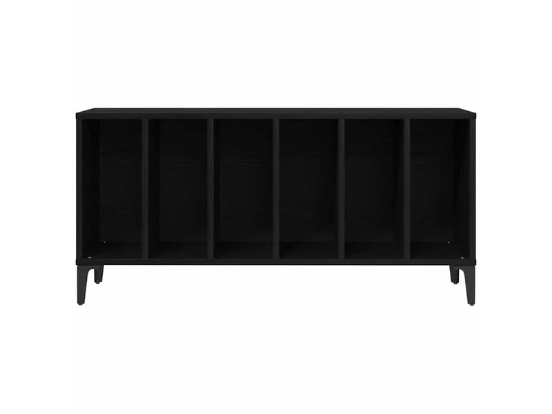  Meuble à vinyles, armoire à disques chêne noir 100x38x48 cm bois d'ingénierie shl38092  - Conforama E