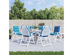 Lot de 6 coussins d'extérieur, coussins de chaise bleu 100 x 50 x 7 cm cf56431