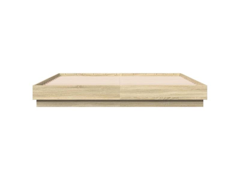  Lit double- lit adulte -  cadre de lit sans matelas chêne sonoma 180x200 cm  - Conforama C