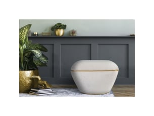 Pouf / repose pied taupe