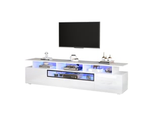 Meuble tv coloris blanc 180 cm   