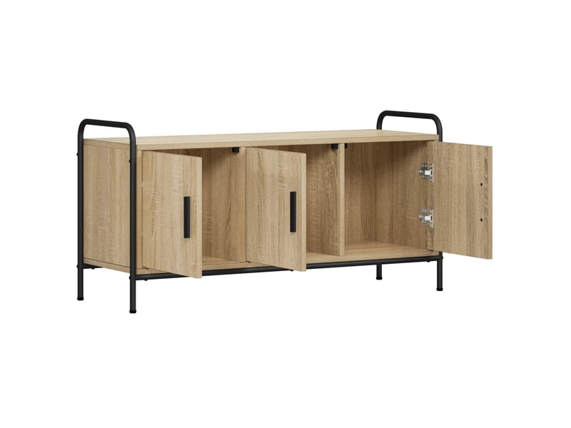  Meuble tv moderne, banc tv 79,5x33x50 cm chêne sonoma bois d'ingénierie shl12290  - Conforama C