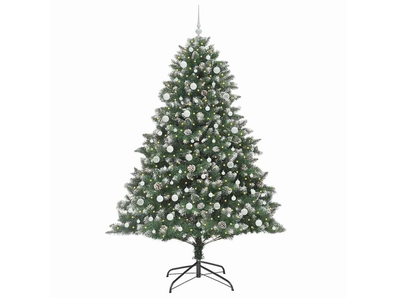  Sapin de noël, arbre de noël artificiel vert 240 cm pvc, plastique et acier cf61491  - Conforama C