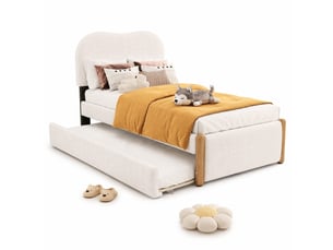Lit gigogne 90x200 cm MAISENTIEL coloris blanc
