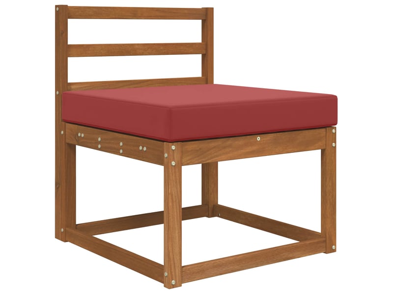  Coussin de canapé d'extérieur, coussin de chaise polyester bordeaux 60 x 60 cm cf54049  - Conforama C