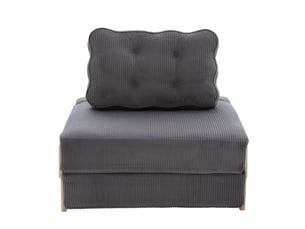 Fauteuil convertible Velours côtelé gris