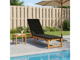Coussin de transat, coussin pour bain de soleil gemert 100 % polyester noir 200 x 50 x 3 cm cf56177