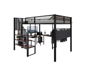 Lit mezzanine 140x200 cm MAISENTIEL coloris bicolore