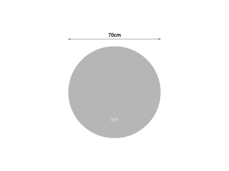  Miroir de salle de bain led rond 70 cm rétroéclairé antibuée variateur 3 couleurs W3700P464727 - Conforama C