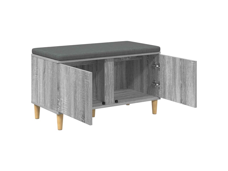  Banc d'entrée, banc interieur avec coussin gris sonoma 80x38x46 cm shl71508  - Conforama E