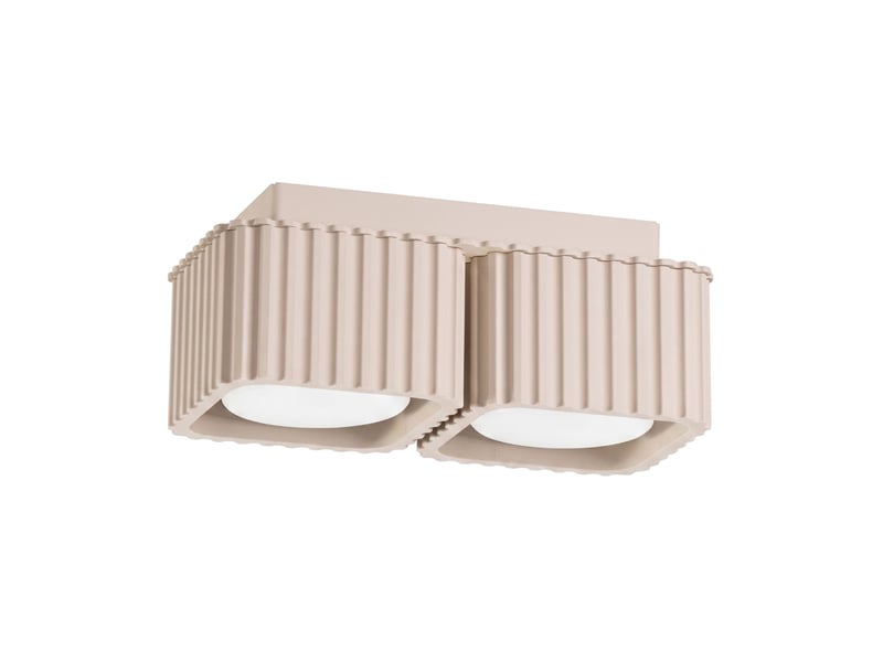  Plafonnier riff 2 taupe gx53 aluminium moderne 8x20.5x10cm SL.3040 - Conforama A