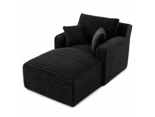 Canapé chaise longue moderne en velours côtelé – canapé-lit cosy, fauteuil relax sans montage – salon & appartement