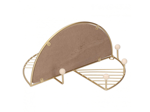 Étagère de rangement murale en bois et fer, support de rangement décoratif soudé à la main (grand)