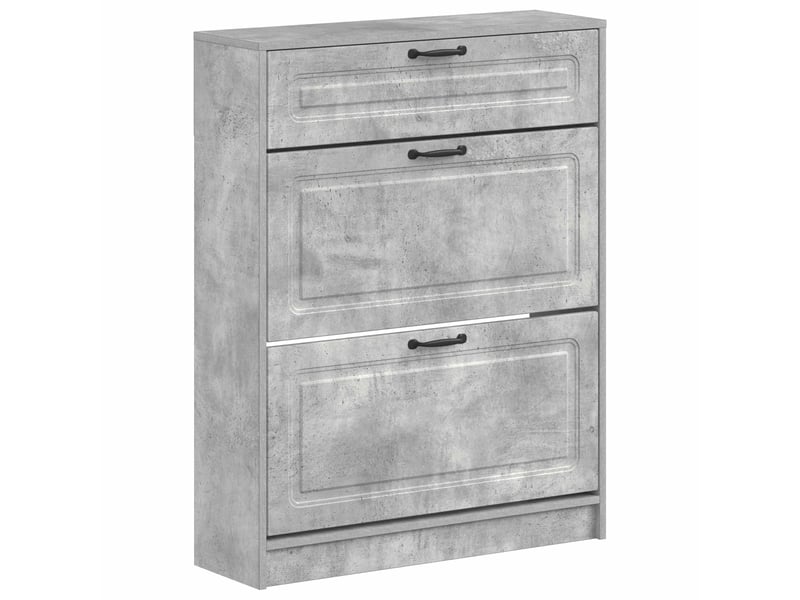  Meuble à chaussures, cabinet à chaussures utrecht 78x24x100 cm bois d'ingénierie shl639  - Conforama A