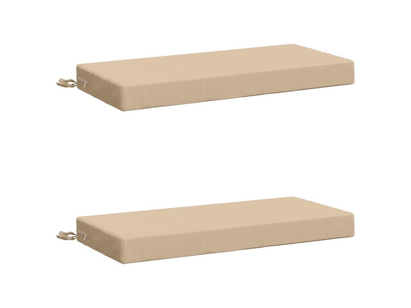 Lot de 2 coussins de banc, coussins d'assise soest 100 % polyester crème cf56800 - Conforama A
