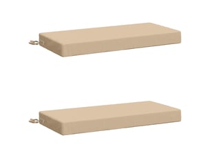 Lot de 2 coussins de banc, coussins d'assise soest 100 % polyester crème cf56800