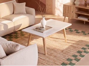 Table basse walker marbre blanc