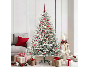 Sapin de noël - arbre de noël artificiel pré-éclairé avec ensemble de boules