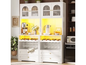 Buffet 4 porte(s) 4 tiroir(s) <strong>MODENVIE</strong> <strong></strong> - 140 cm coloris blanc
